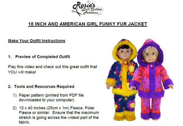 18 Inch American Girl Doll Clothes Patterns Intructions 18 Inch American Girl Doll Clothes Patterns Intructions