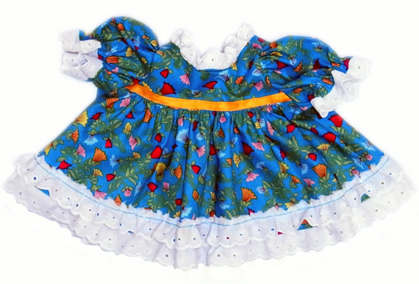 Sewing Doll Clothes Patterns Dress with Lace on Hem Sewing Doll Clothes Patterns Dress with Lace on Hem