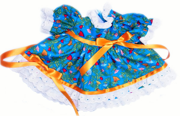 Sewing Doll Clothes Patterns Dress with Two Bows Sewing Doll Clothes Patterns Dress with Two Bows