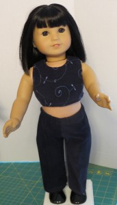 Ann's American Girl crop top long pants doll clothes pattern
