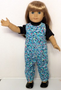 Ann's used my American Girl crop top doll clothes patterns to make this jumper