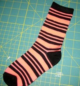 1.One sock lying flat