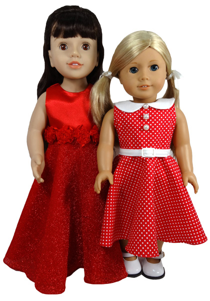 18 Inch American Girl Doll Clothes Pattern 50’s dress long and short