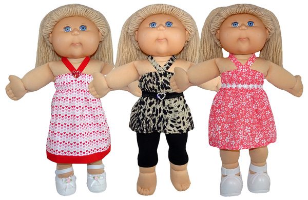 Cabbage Patch Strappy Dress and Top doll clothes pattern
