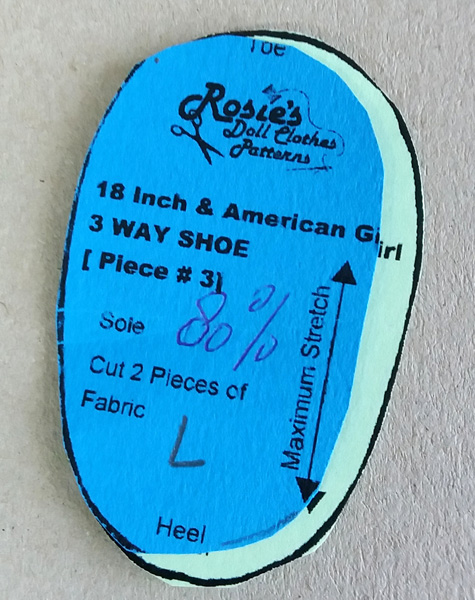 Sole pattern trimmed to size